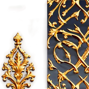 Gold Square With Baroque Details PNG 88 PNG