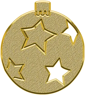 Gold Star Ornament Design PNG image