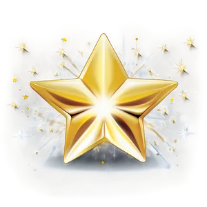 Gold Star Pattern PNG Uej PNG