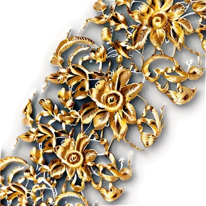 Gold Threaded Lace Texture PNG Egb67 PNG
