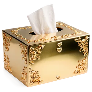 Gold Tissue Box Png 06132024 PNG image