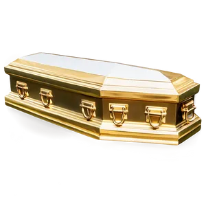 Gold Trim Coffin Png 05242024 PNG image