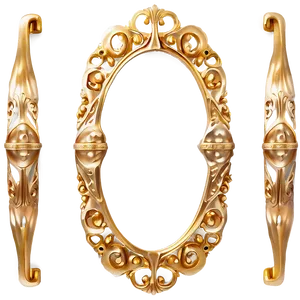 Gold Trim Filigree PNG 06282024