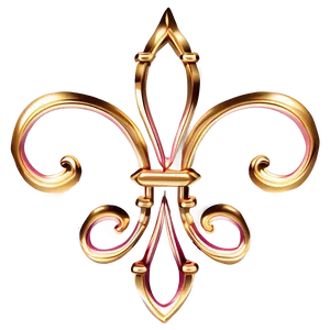 Gold Trim Fleur-de-lis PNG 06282024 PNG