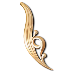 Gold Trim Flourish PNG 48