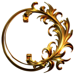 Gold Trim Flourish PNG Acl28 PNG
