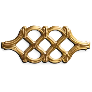 Gold Trim Lattice PNG 06282024