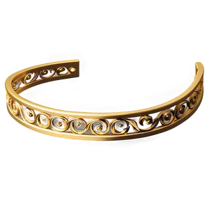 Gold Trim Swirl PNG Ipo