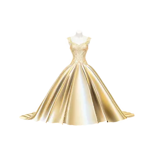 Gold Wedding Dresses PNG 39