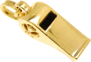 Gold Whistle Pendant