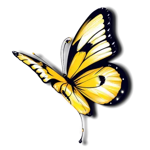 Golden 3d Butterfly PNG 06292024
