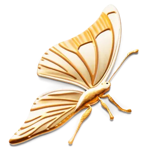 Golden 3d Butterfly PNG 30