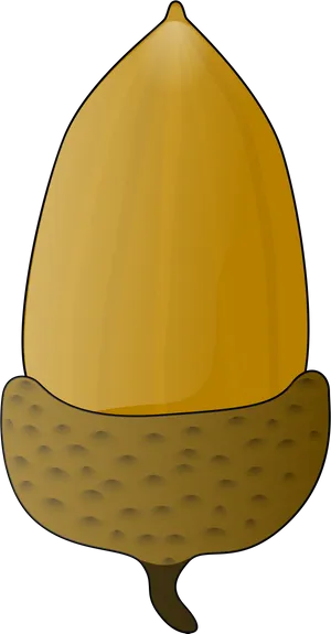 Golden Acorn Illustration PNG