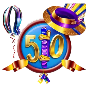 Golden Age 50th Birthday Celebration Png 78 PNG image