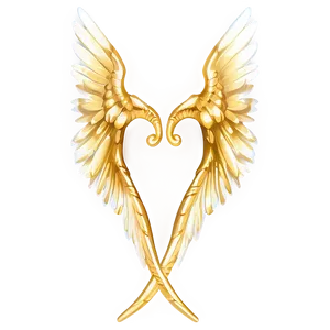 Golden Angel Wings Graphic PNG 05042024