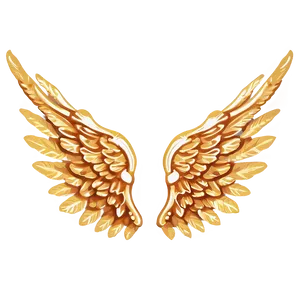 Golden Angel Wings Graphic PNG 5