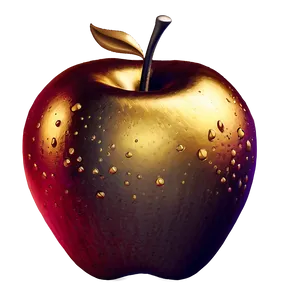 Golden Apple Icon Png 06132024 PNG image