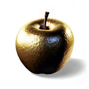 Golden Apple With Shadow Png 06132024 PNG image