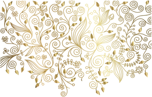 Golden Arabesque Pattern PNG image