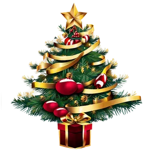 Golden Arbol De Navidad Elegance PNG Uxc