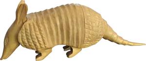 Golden Armadillo Sculpture PNG