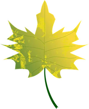 Golden Autumn Leaf Graphic