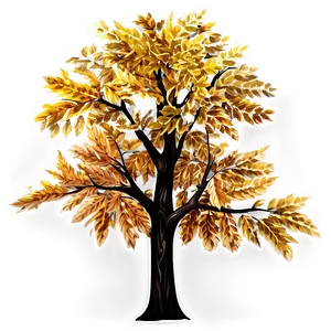 Golden Autumn Tree Png 30 PNG image