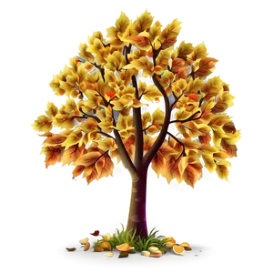 Golden Autumn Tree Png Xke28 PNG image