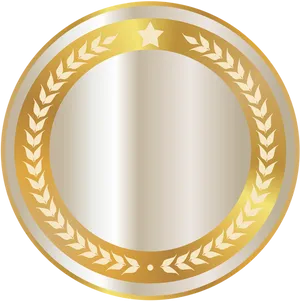 Golden Award Frame Design PNG image