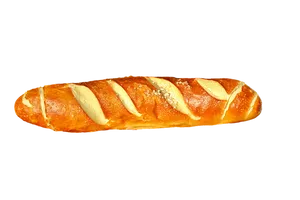 Golden Baked Bread Loaf PNG image