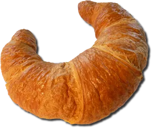 Golden Baked Croissant Isolated PNG