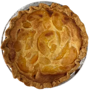 Golden Baked Peach Pie PNG image