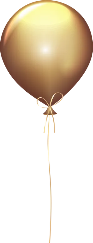 Golden Balloon Transparent Background PNG image