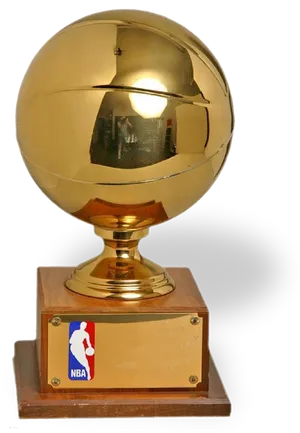 Golden Basketball Trophy PNG image