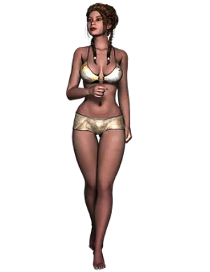 Golden Bikini3 D Model