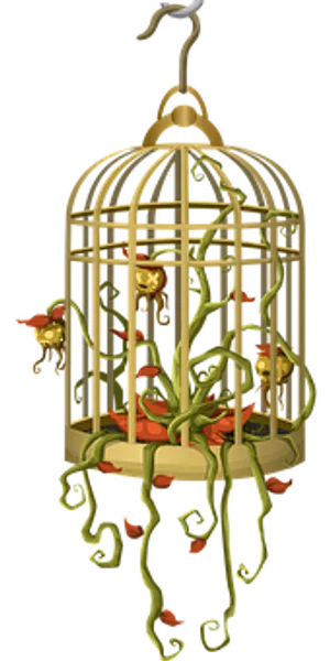 Golden Birdcagewith Vines