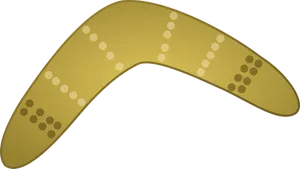 Golden Boomerang Vector Illustration PNG image