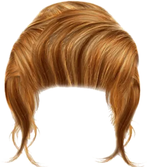 Golden Brown Hairstyle Illustration