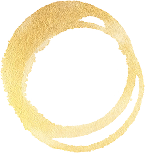 Golden Brushstroke Circle Logo PNG