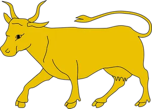 Golden Bull Silhouette