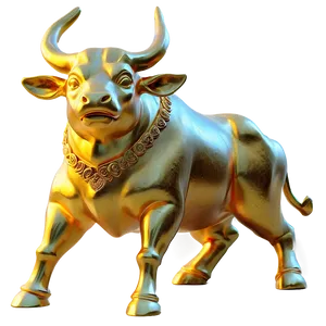 Golden Bull Statue Png 05242024 PNG image