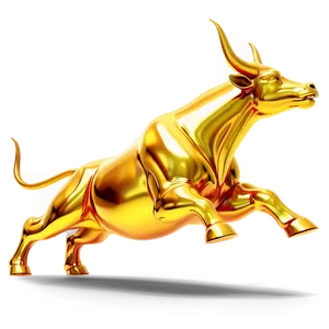 Golden Bull Statue Png 05242024 PNG image