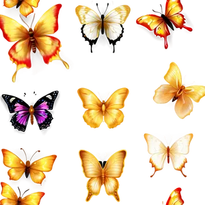 Golden Butterflies Png Rpa27 PNG image