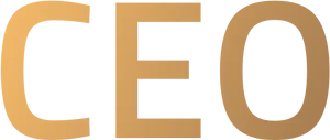 Golden C E O Letters PNG image