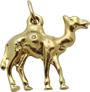 Golden Camel Charm Pendant