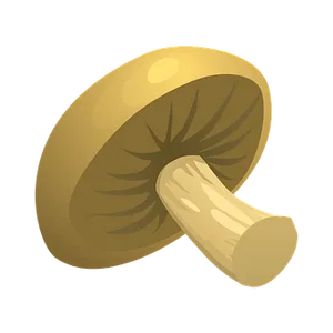 Golden Cap Mushroom Vector Illustration PNG image