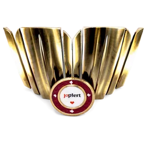 Golden Casino Chip Award Trophy PNG
