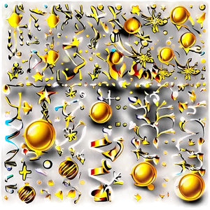 Golden Celebration Confetti Png Xfa53 PNG image