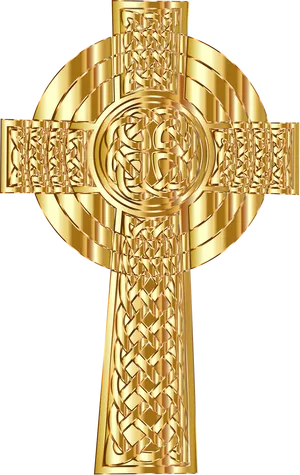 Golden Celtic Cross Design