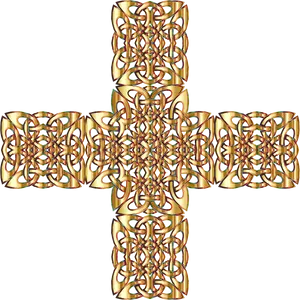 Golden Celtic Cross Design